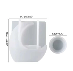 MOLDE DE SILICONA PORTA VELA MEDIA LUNA 3D en internet