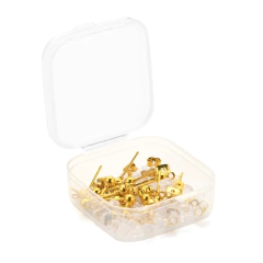 KIT ARMAR AROS FRUFRU PERLA PARA COLGAR DIJE DORADO X 90 UNI - Doctor Obra Flores
