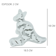 MOLDE SILICONA PLANCHA 10 CANGUROS - comprar online