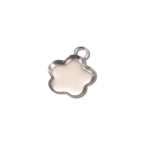 DIJE MINI FLOR PLATA PARA RELLENAR (UNIDAD)