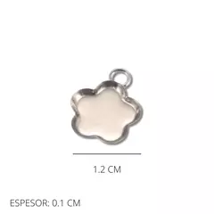 DIJE MINI FLOR PLATA PARA RELLENAR (UNIDAD) - comprar online