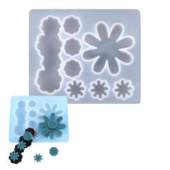 MOLDE SILICONA PLANCHA HEBILLA NUBES Y FLORES