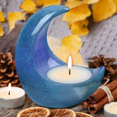 Imagen de MOLDE DE SILICONA PORTA VELA MEDIA LUNA 3D