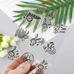 PLANCHA SELLOS DE SILICONA 9 NOTAS MUSICALES - tienda online