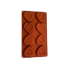 MOLDE PLANCHA 6 CORAZONES CON DETALLES