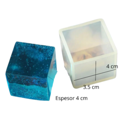 MOLDE SILICONA CUBO 4 X 3,5 CM - comprar online