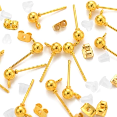 KIT ARMAR AROS FRUFRU PERLA PARA COLGAR DIJE DORADO X 90 UNI - tienda online