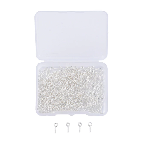 PITONES DE HIERRO COLOR PLATA X 300 UNI + CAJITA CONTENEDORA