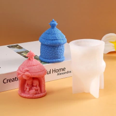 MOLDE SILICONA PESEBRE CASA NAVIDAD PASCUAS en internet