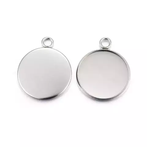 DIJE CIRCULAR ACERO INOXIDABLE PARA RELLENO RESINA X 2 CM