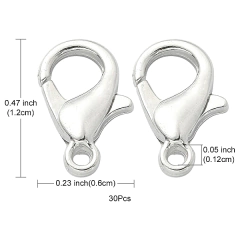 MOSQUETONES PLATEADOS ALEACION X 30 UNIDADES - comprar online