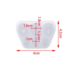 MOLDE SILICONA 6 DIJES MOSTACILLAS CALAVERA MINI Y MEDIUM - comprar online