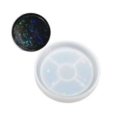 MOLDE SILICONA POSAVASOS CIRCULAR HOLOGRAFICO 11,5CM
