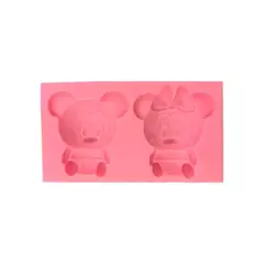 MOLDE SILICONA PLANCHA MICKEY Y MINNIE BEBES JABON XL GRANDE