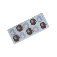MOLDE SILICONA 10 MANZANAS CON CORAZON - PLANO