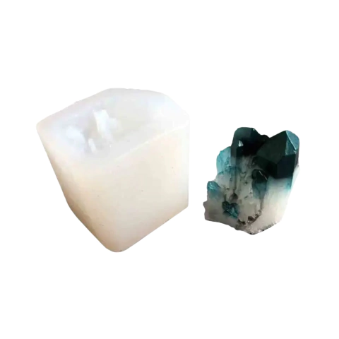 MOLDE SILICONA CRISTAL CLUSTER , ROCA DE CUARZO, CRISTALES MODELO B