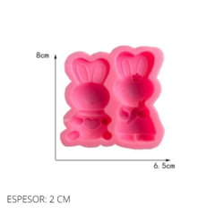 MOLDE SILICONA PLANCHA 2 CONEJOS - comprar online