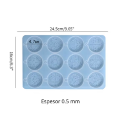MOLDE SILICONA DIJES LLAVEROS ZODIACO CIRCULARES - comprar online