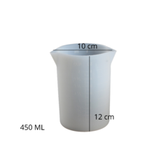 VASO SILICONA MEDIDOR CON 2 PICOS VERTEDORES 450 ML - comprar online