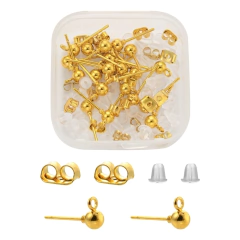 KIT ARMAR AROS FRUFRU PERLA PARA COLGAR DIJE DORADO X 90 UNI