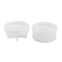 MOLDE SILICONA MINI CAJA CIRCULAR CON TAPA MOÑO