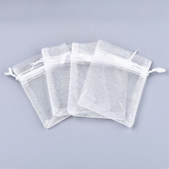 BOLSA DE ORGANZA BLANCA SOUVENIR REGALO 9 X 12 CM x 10 uni en internet