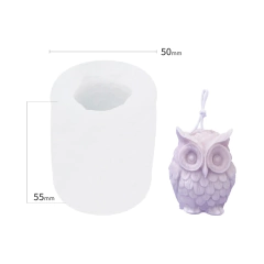 MOLDE SILICONA BUHO 3D 5 X 5.5 CM - comprar online