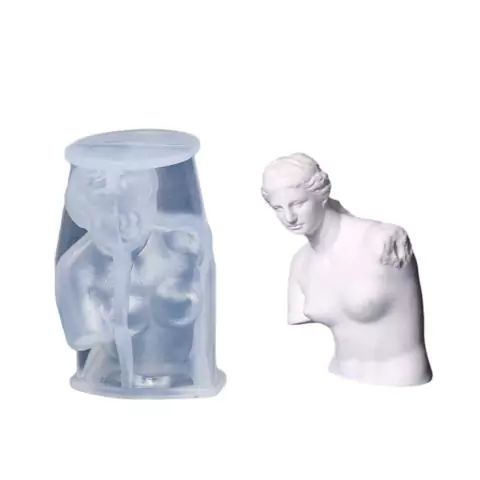 MOLDE SILICONA FIGURA ROMANA CARA Y TORSO DE MUJER