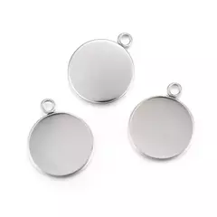 DIJE CIRCULAR ACERO INOXIDABLE PARA RELLENO RESINA X 2 CM en internet