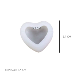 MOLDE CORAZON 3D INDIVIDUAL - MODELO 2 (MAX) en internet