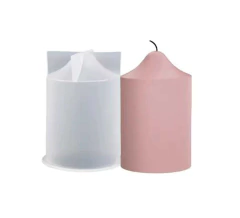 MOLDE DE SILICONA CILINDRO LISO PARA VELA CON PUNTA 6 X 7,5 CM - comprar online