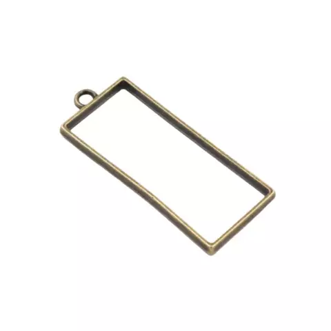 DIJE RECTANGULO GRANDE - COLOR BRONCE ANTIGUO