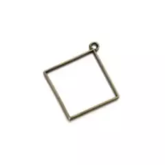 DIJE ROMBO GRANDE - COLOR BRONCE ANTIGUO