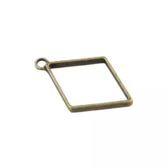 DIJE ROMBO CHICO - BRONCE ANTIGUO
