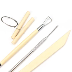 KIT SET HERRAMIENTAS PARA ARCILLA CERAMICA ESTECA 8 PIEZAS - Doctor Obra Flores