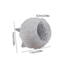 MOLDE SILICONA ESFERICO ROSAS 9 X 7CM - comprar online