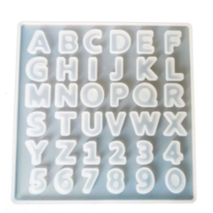 MOLDE SILICONA LETRAS IMPRENTA Y NUMEROS - MEDIUM