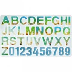 MOLDE SILICONA PLANCHA LETRAS Y NUMEROS - MAX