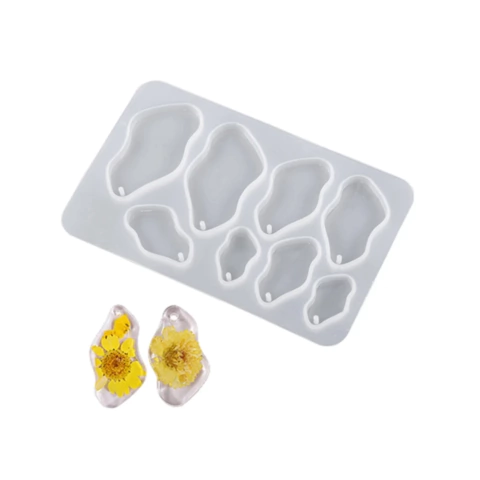 MOLDE SILICONA FORMAS VARIAS 8 DIJES PARA AROS