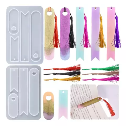 MOLDE SILICONA 4 SEÑALADORES COLGANTES