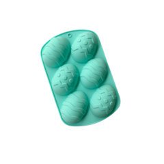 MOLDE SILICONA PLANCHA 6 HUEVOS PASCUA GRANDE