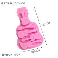 MOLDE SILICONA PLANCHA 5 GUITARRAS - comprar online