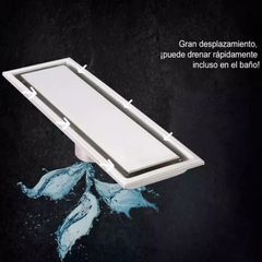 REJILLA DESAGUE LINEAL 70X10CM TAPA LISA ACERO INOX CON BORDE - tienda online
