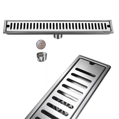 REJILLA DESAGUE LINEAL 90X10CM ACERO INOX CON BORDE
