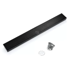 REJILLA DESAGUE LINEAL 60X8CM ACERO INOX NEGRO SIN BORDE - 240860
