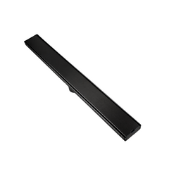 REJILLA DESAGUE LINEAL 60X7CM TAPA LISA ACERO INOX NEGRO SIN BORDE
