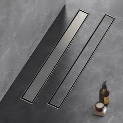 REJILLA DESAGUE LINEAL 70X10CM TAPA LISA ACERO INOX SIN BORDE - Doctor Obra Flores