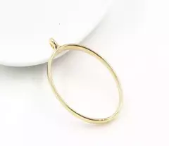 DIJE OVAL - ORO BRILLANTE