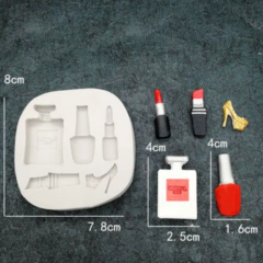 MOLDE SILICONA PLANCHA 5 FORMAS MAQUILLAJE - TRANSPARENTE en internet