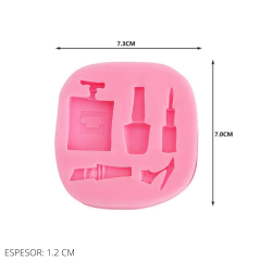 MOLDE SILICONA PLANCHA 5 FORMAS MAQUILLAJE - comprar online